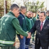 Başkan Batur Şantiyelerde İşçiyle Bayramlaştı