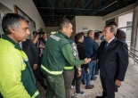 Başkan Batur Şantiyelerde İşçiyle Bayramlaştı