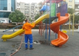 Atilla Spor Parkı oyun gruplarının temizliği