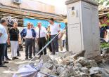 Başkan Batur Yıkılan Şadırvanın Aynı Şekilde Yapılması İçin Talimat Verdi