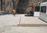 Kadifekale Mahallesi Rakım Erkutlu Caddesi Polis Bekleme Noktası Parke Taşı Döşeme Çalışması