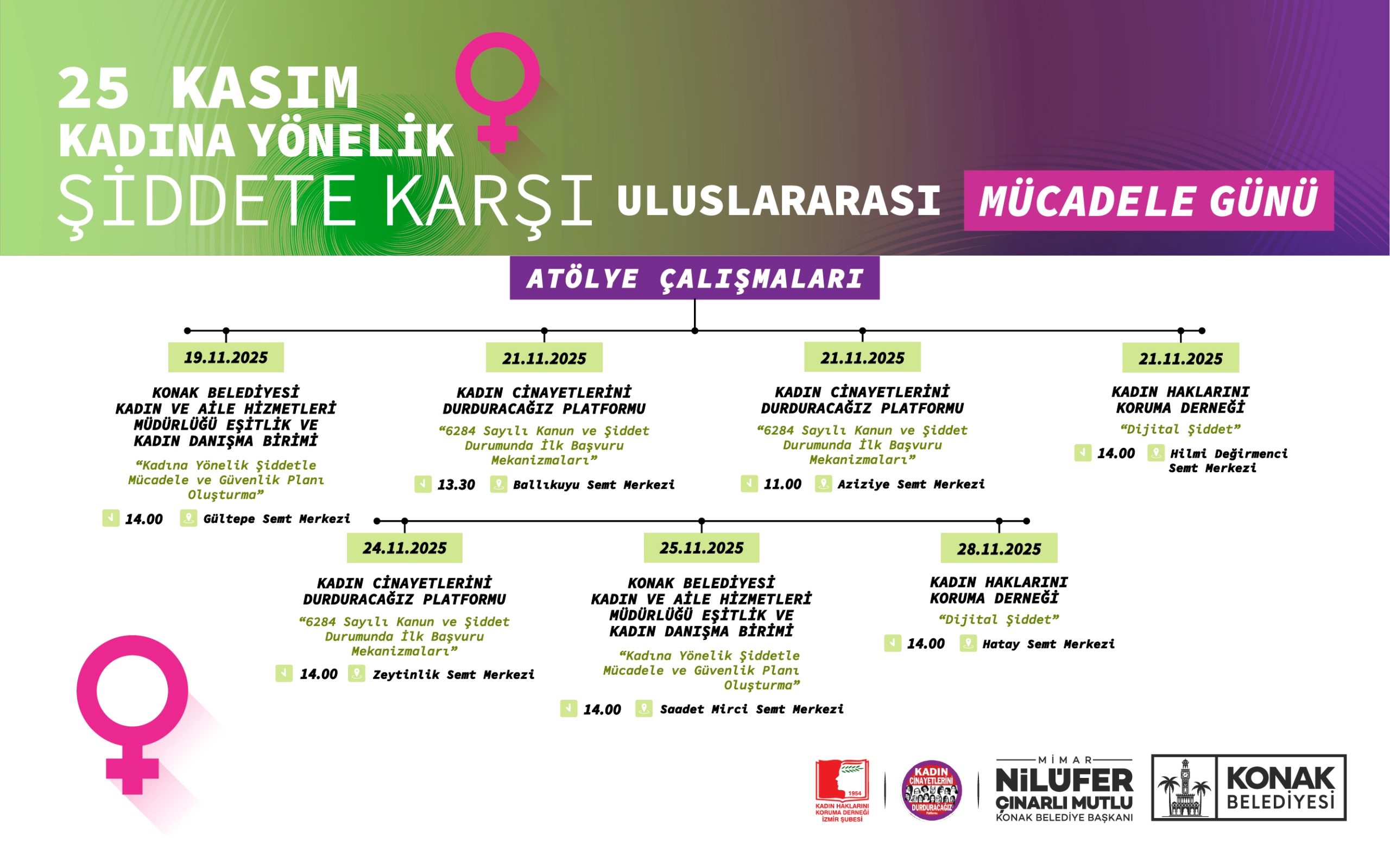 25 Kasım Kadına Yönelik Şiddete Karşı Uluslararası Mücadele Günü