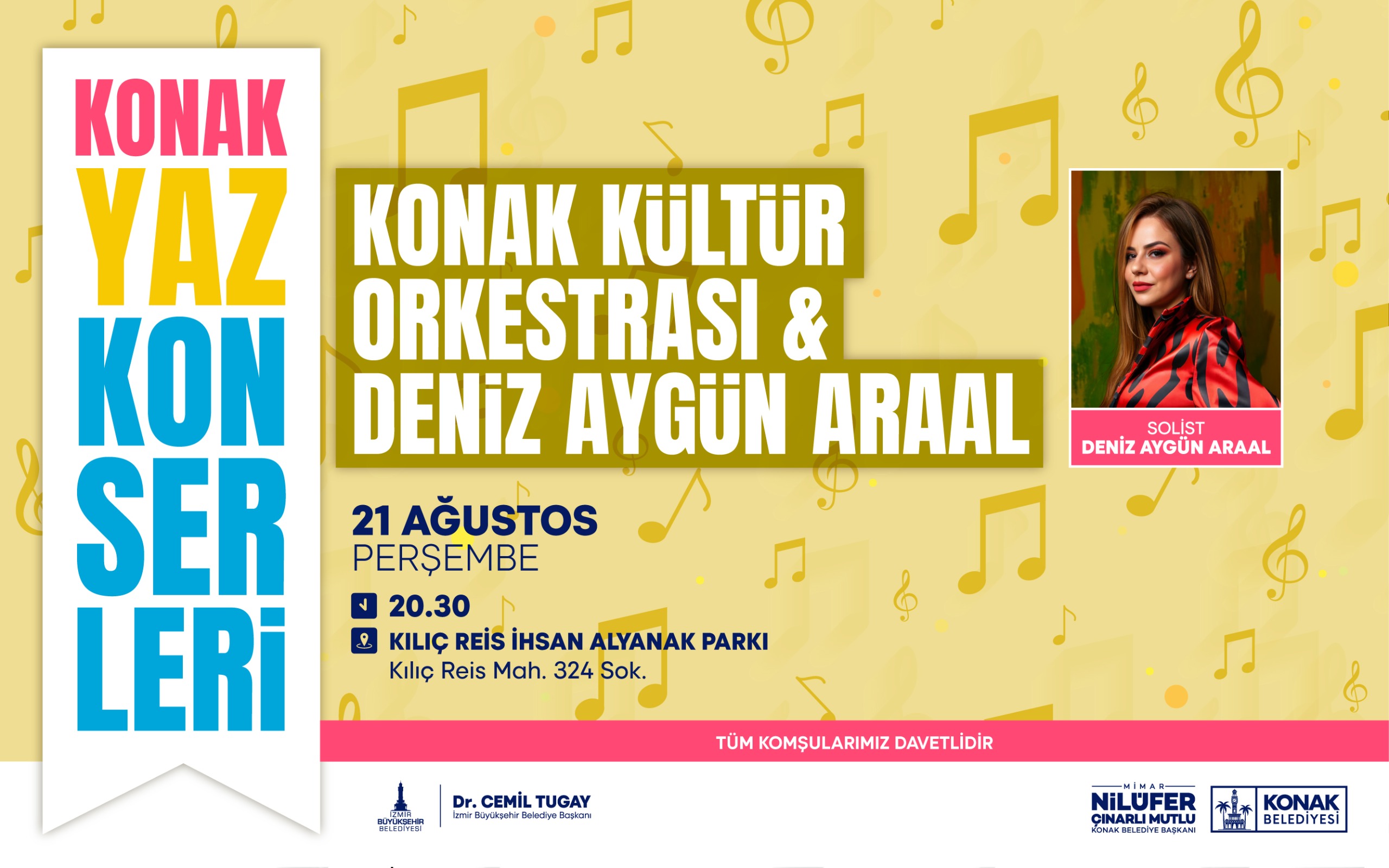 Yaz Konserleri / Konak Kültür Orkestrası & Deniz Aygün Araal